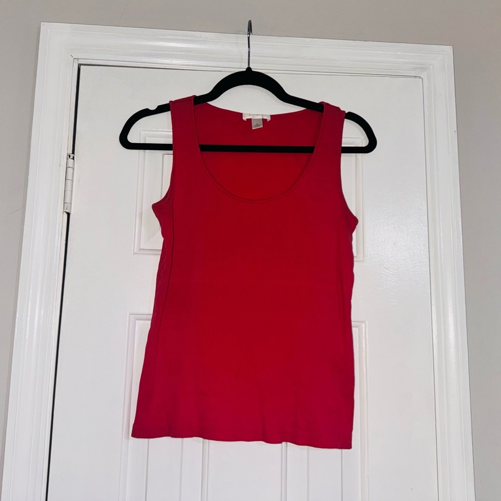 👑 MEDIUM LOFT Vibrant Red Tank Top by - Picture 10 of 10